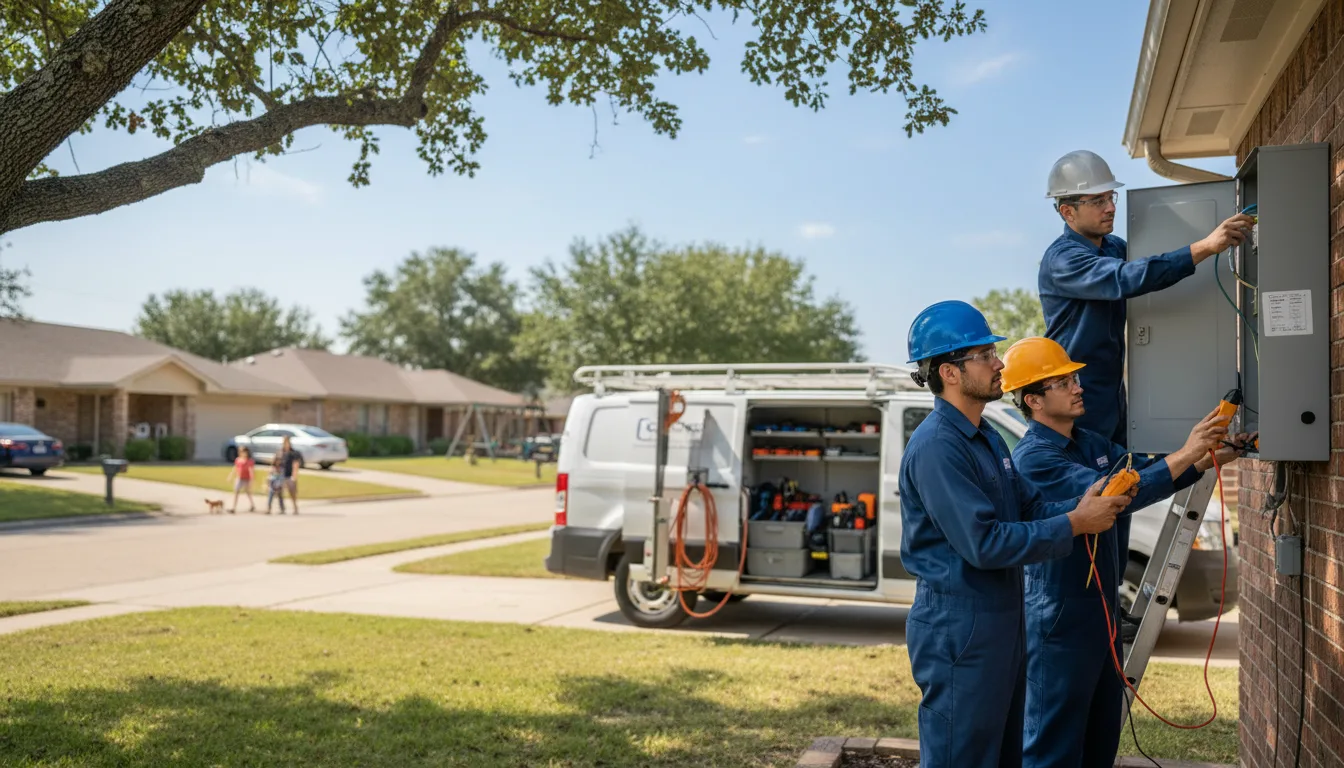 Certified electrician providing emergency electrical services in Bigfoot, TX